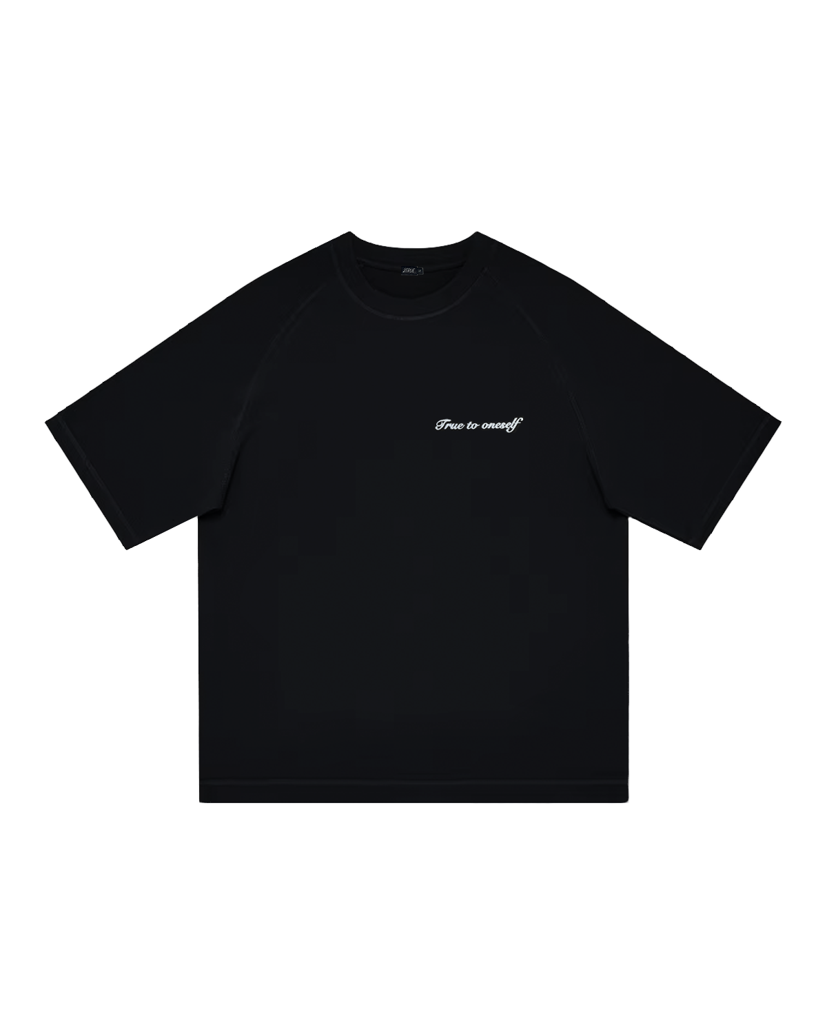 TRUE TO ONESELF RAGLAN T-SHIRT BLK