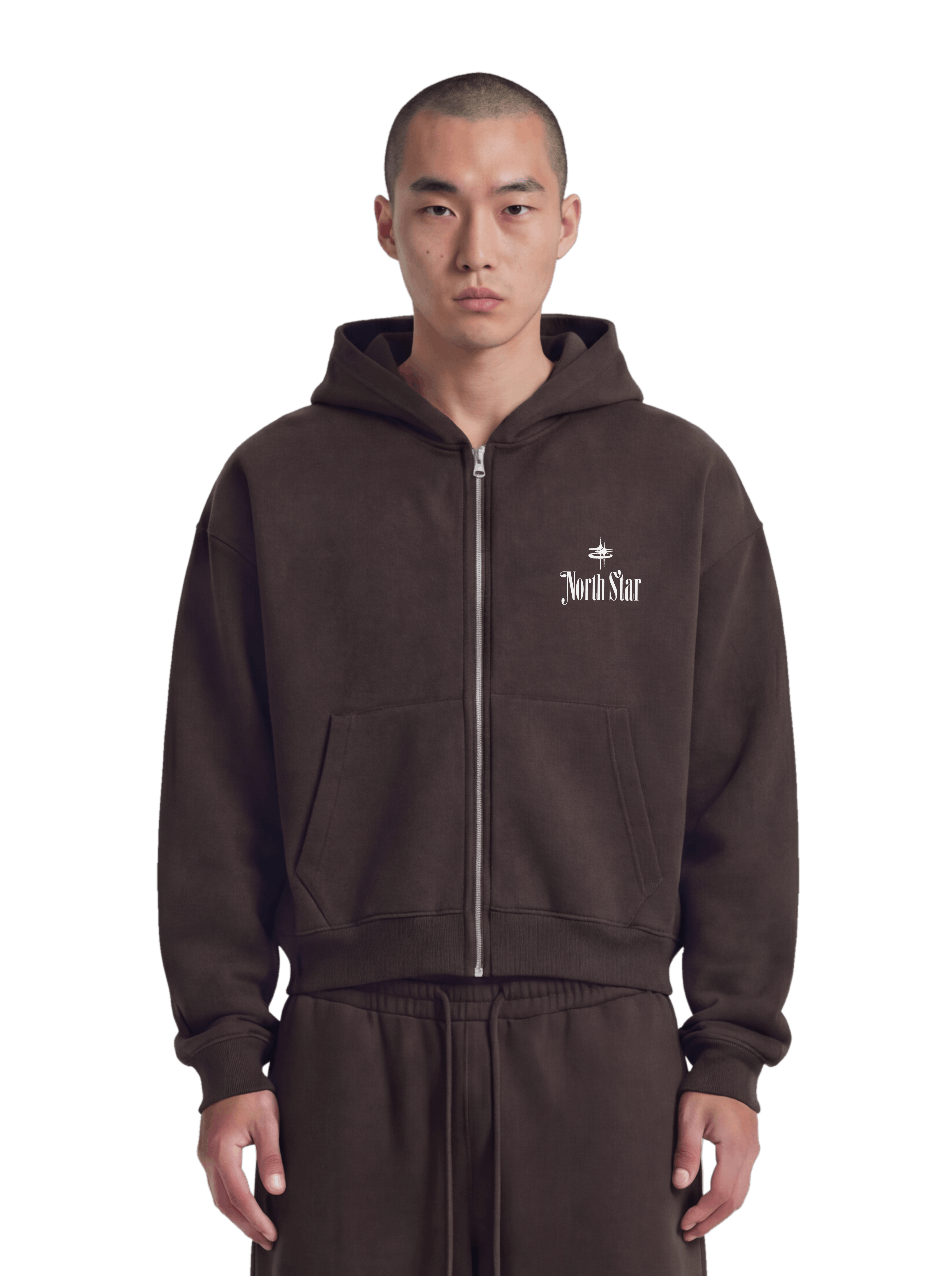 NORTH STAR BOXY HOODIE BLK