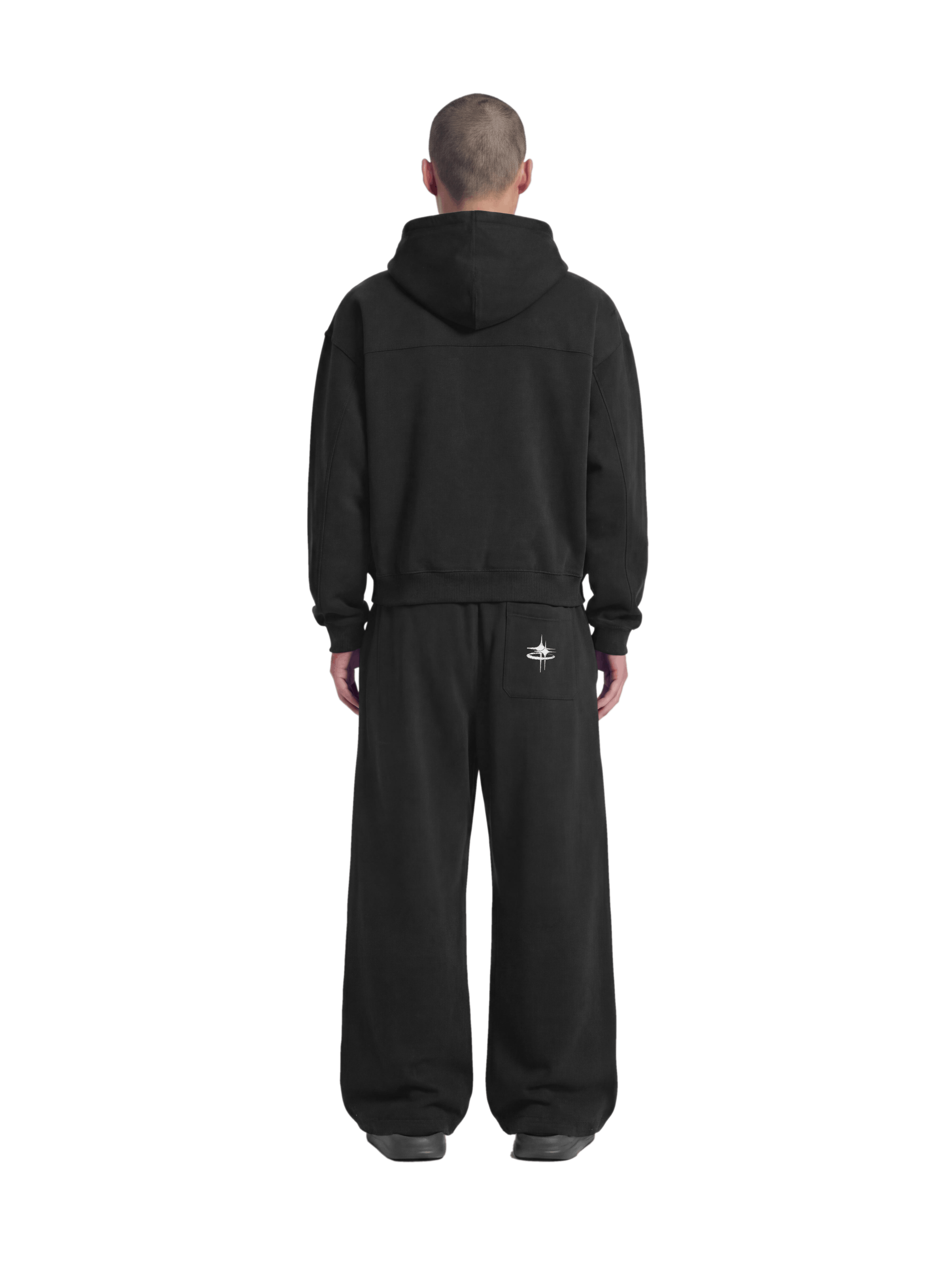 NORTH STAR BOXY HOODIE BLK