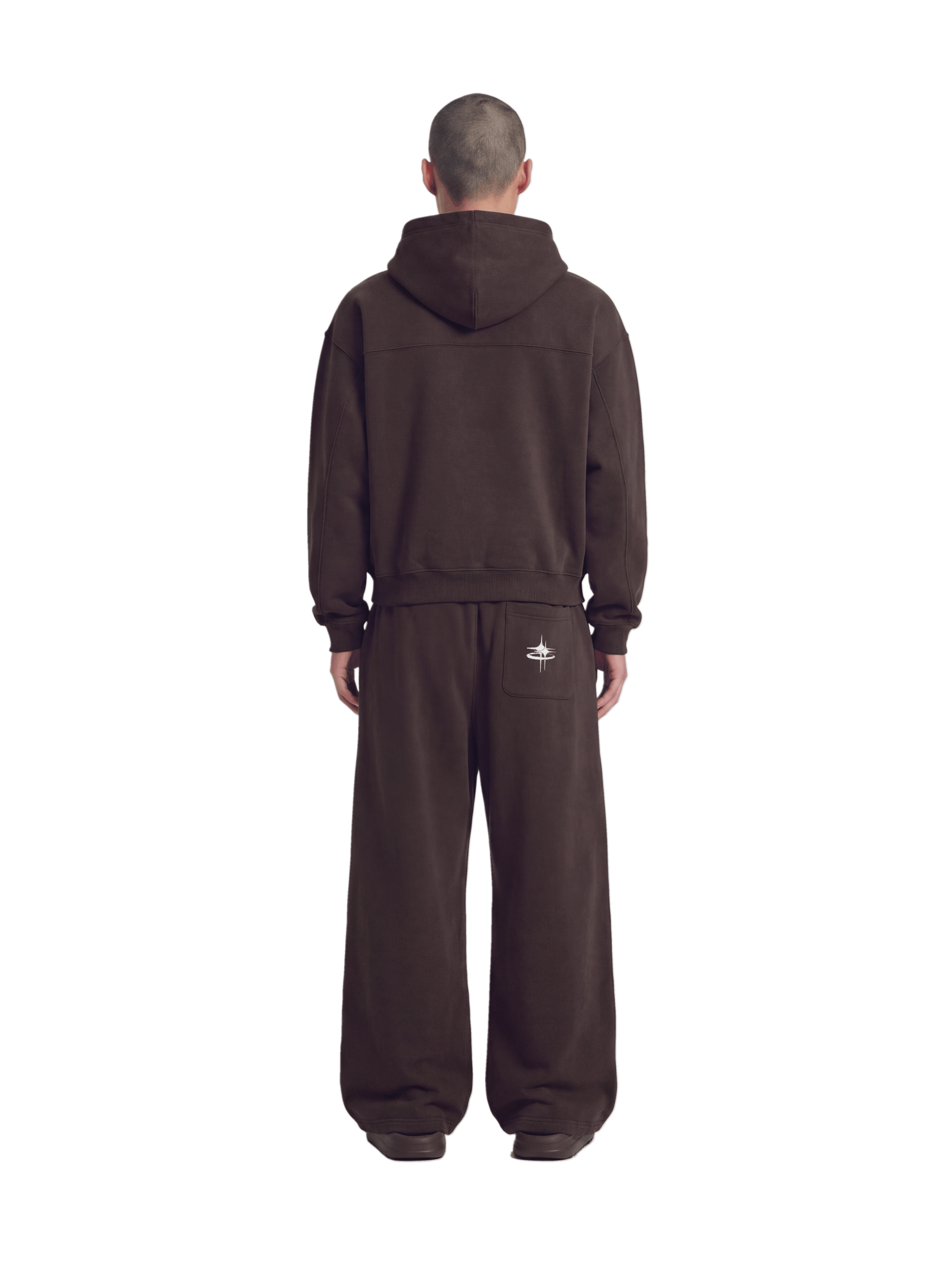 NORTH STAR BOXY HOODIE BRWN