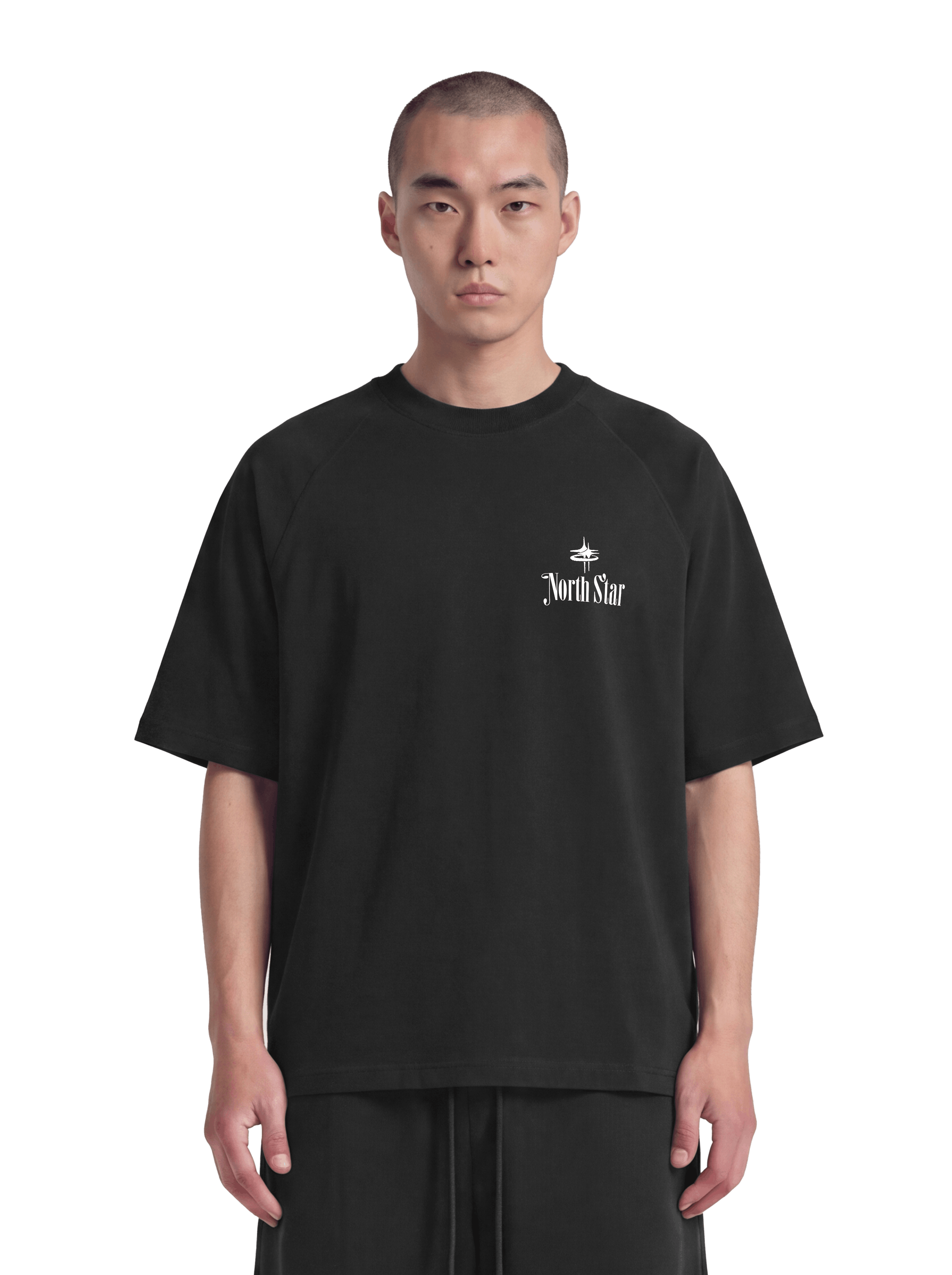 NORTH STAR RAGLAN T-SHIRT BLK
