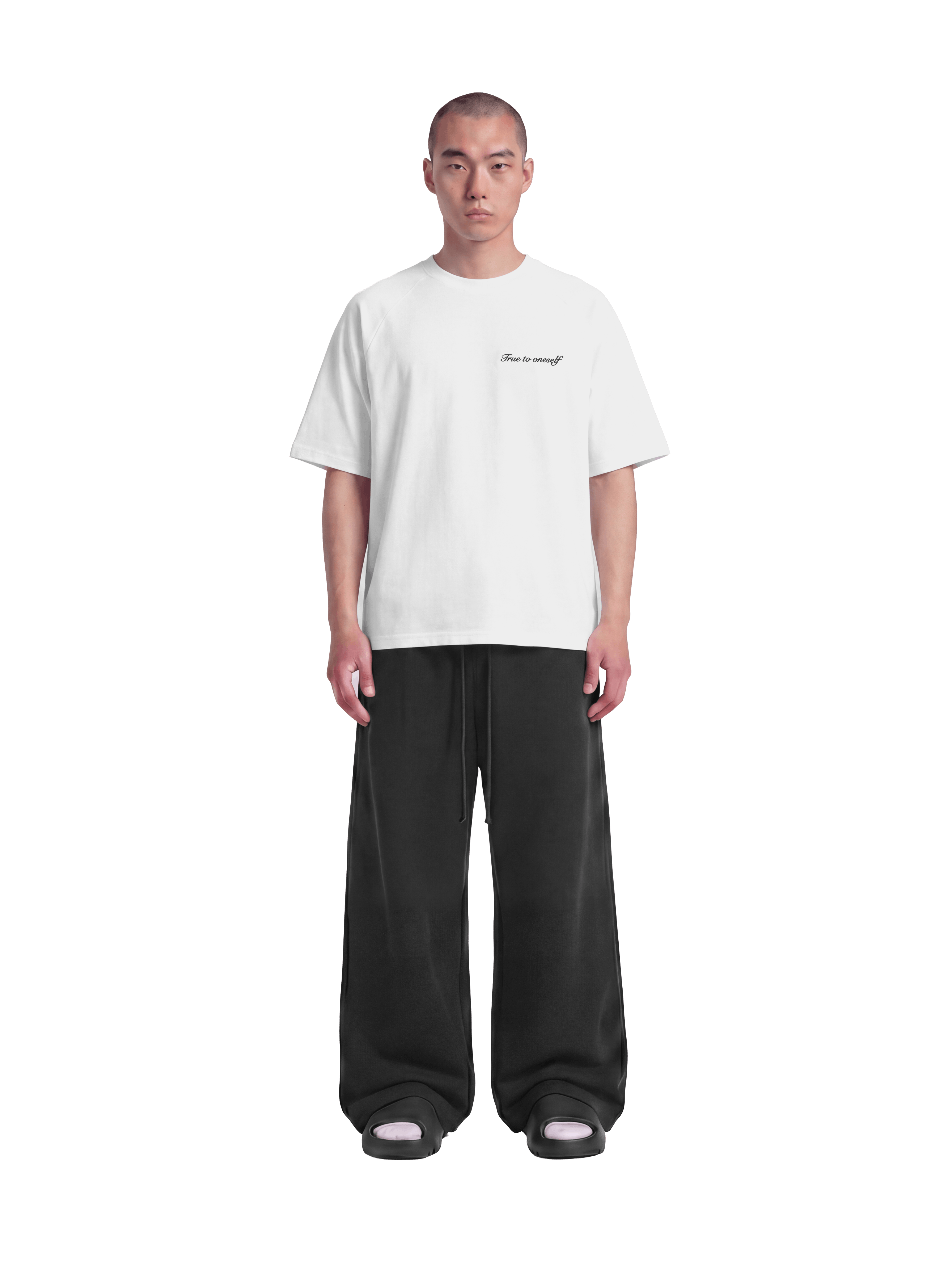 TRUE TO ONESELF RAGLAN T-SHIRT WHITE